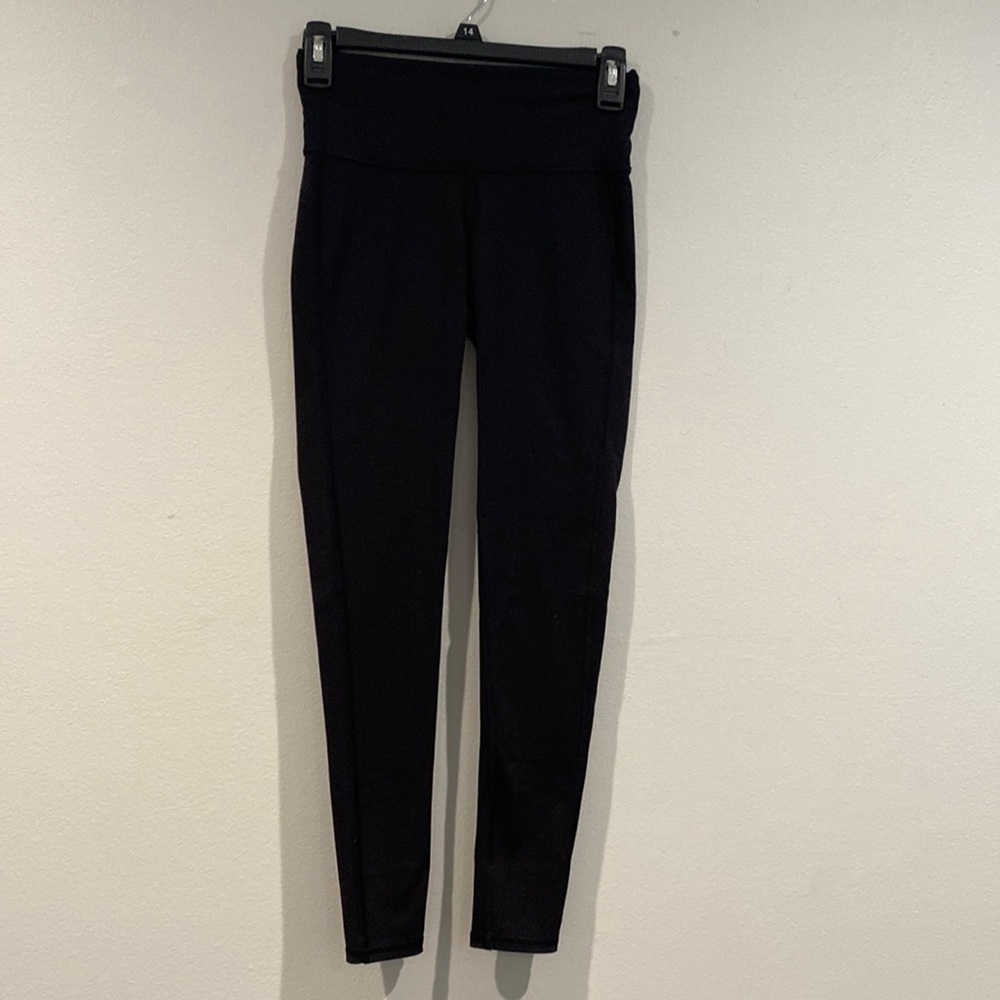 Athleta High Rise Chaturanga Tight Solid Black Leggings - Size Extra Small XS